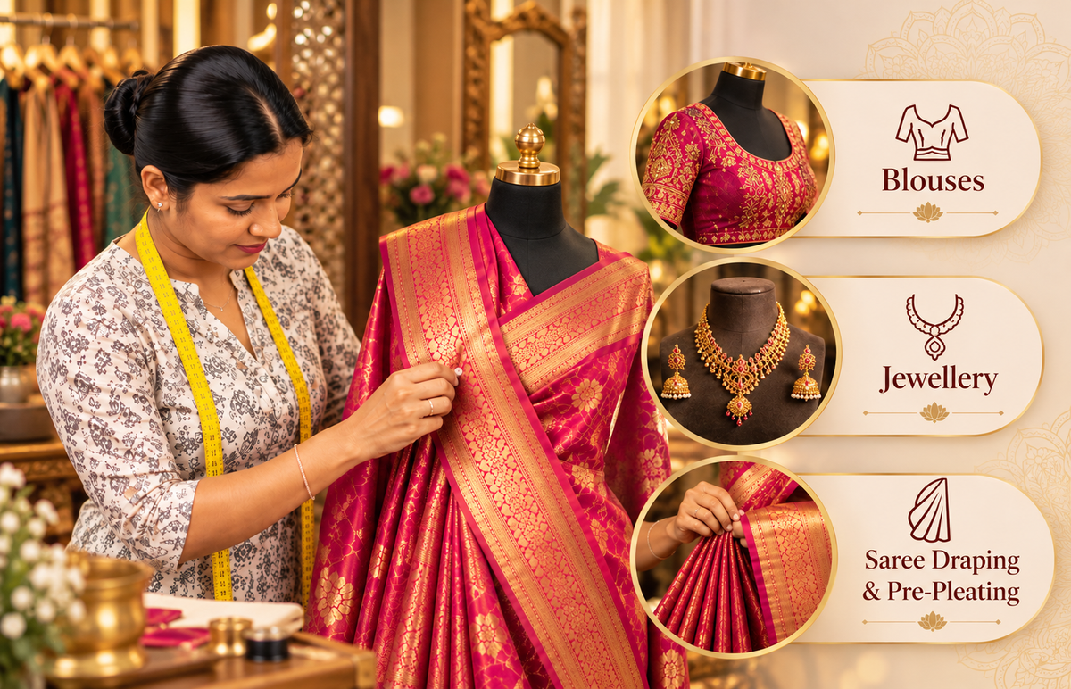 Shop Sarees From Home, One-on-One