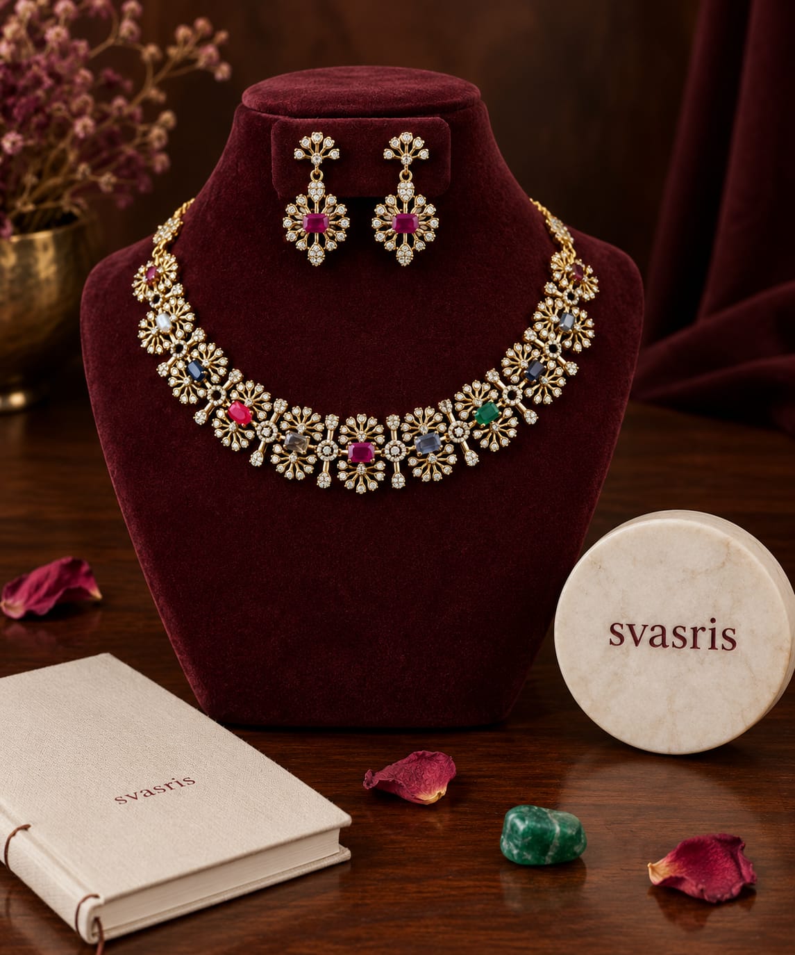 Elegant Multicolour Necklace Set