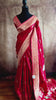 Elegant Red and Gold Russian Silk Saree